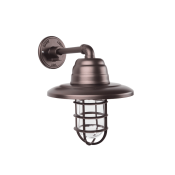 Atomic Warehouse Guard Sconce in Burnished Copper